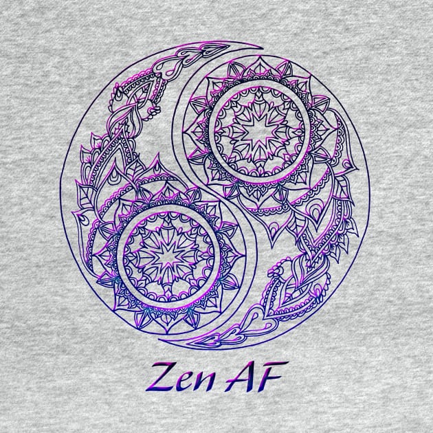 Zen AF - Indigo Mandala by Megrasaurous